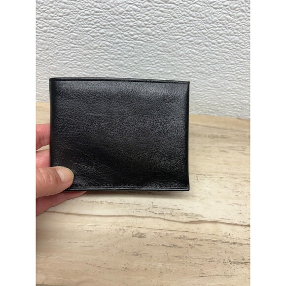 Vtg Amity Black Leather Billfold Cowhide Mens Wallet New In Box - Picture 14 of 16